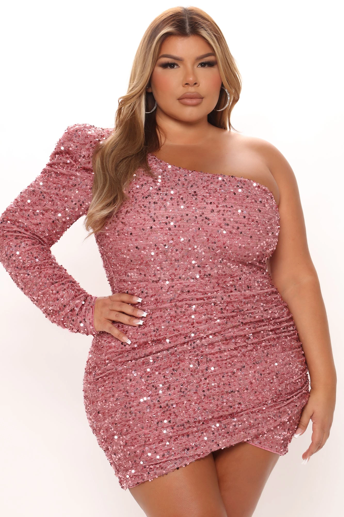 Fashion Nova Olivia Sequin Mini Dress - Pink 7 Fashion Nova Olivia Sequin Mini Dress - Pink - Image 5