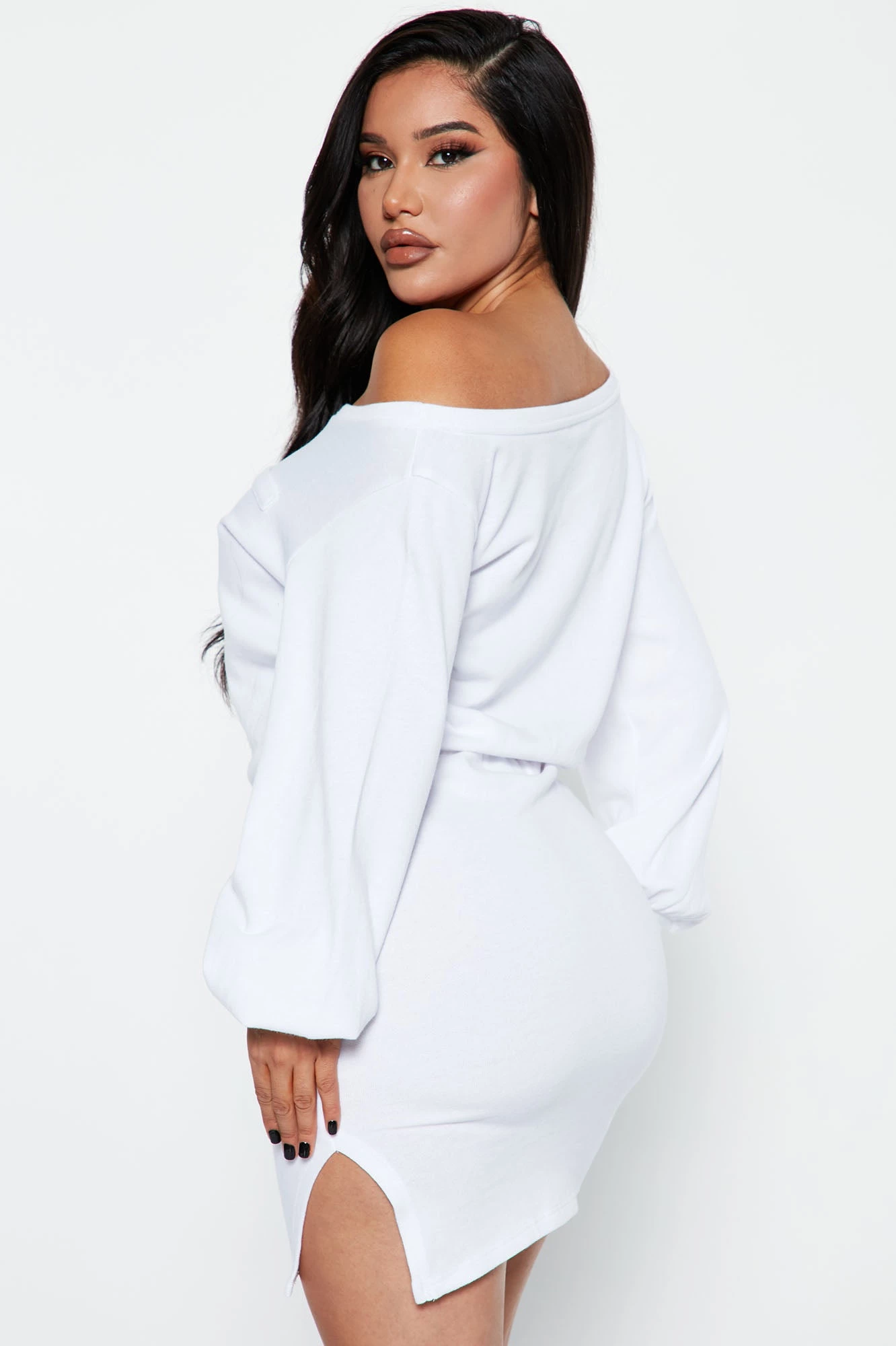 Fashion Nova Kelley Off Shoulder Mini Dress - White 6 Fashion Nova Kelley Off Shoulder Mini Dress - White - Image 4