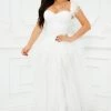 Fashion Nova Camilla Tulle Maxi Dress - White