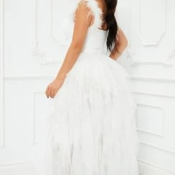 Fashion Nova Camilla Tulle Maxi Dress - White -fashion nova dresses Shop 10 04 22Studio7 SN KP 10 12 21 15 BD3080 White 7225 ES