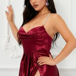 Fashion Nova Sophia Satin Gown - Wine -fashion nova dresses Shop 10 04 22Studio7 SN KP 11 50 48 48 MF21083 Wine 7535 EH