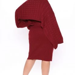 Fashion Nova Another Day Midi Sweater Dress - Burgundy -fashion nova dresses Shop 10 05 20Studio3 EF JH 14 22 18 68 13188 Burgundy 0528 PLUS NT