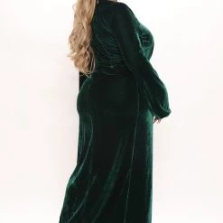 Fashion Nova Sugar Free Velvet Maxi Dress - Hunter -fashion nova dresses Shop 10 05 21Studio3 CE KP 08 28 49 9 DR2109 Hunter 5642 PLUS KS