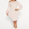 Fashion Nova Kelley Off Shoulder Mini Dress - Pink