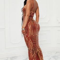 Fashion Nova Raise A Glass Sequin Maxi Dress - Rust/combo -fashion nova dresses Shop 10 05 22Studio7 MS ALEX 10 53 46 5 PD72708NFN Rustcombo 7674 KS KS