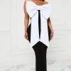 Fashion Nova Big Bow Energy Maxi Dress - Black/White -fashion nova dresses Shop 10 05 22Studio7 MS ALEX 10 58 17 6 DR2587 BlackWhite 7682 KS