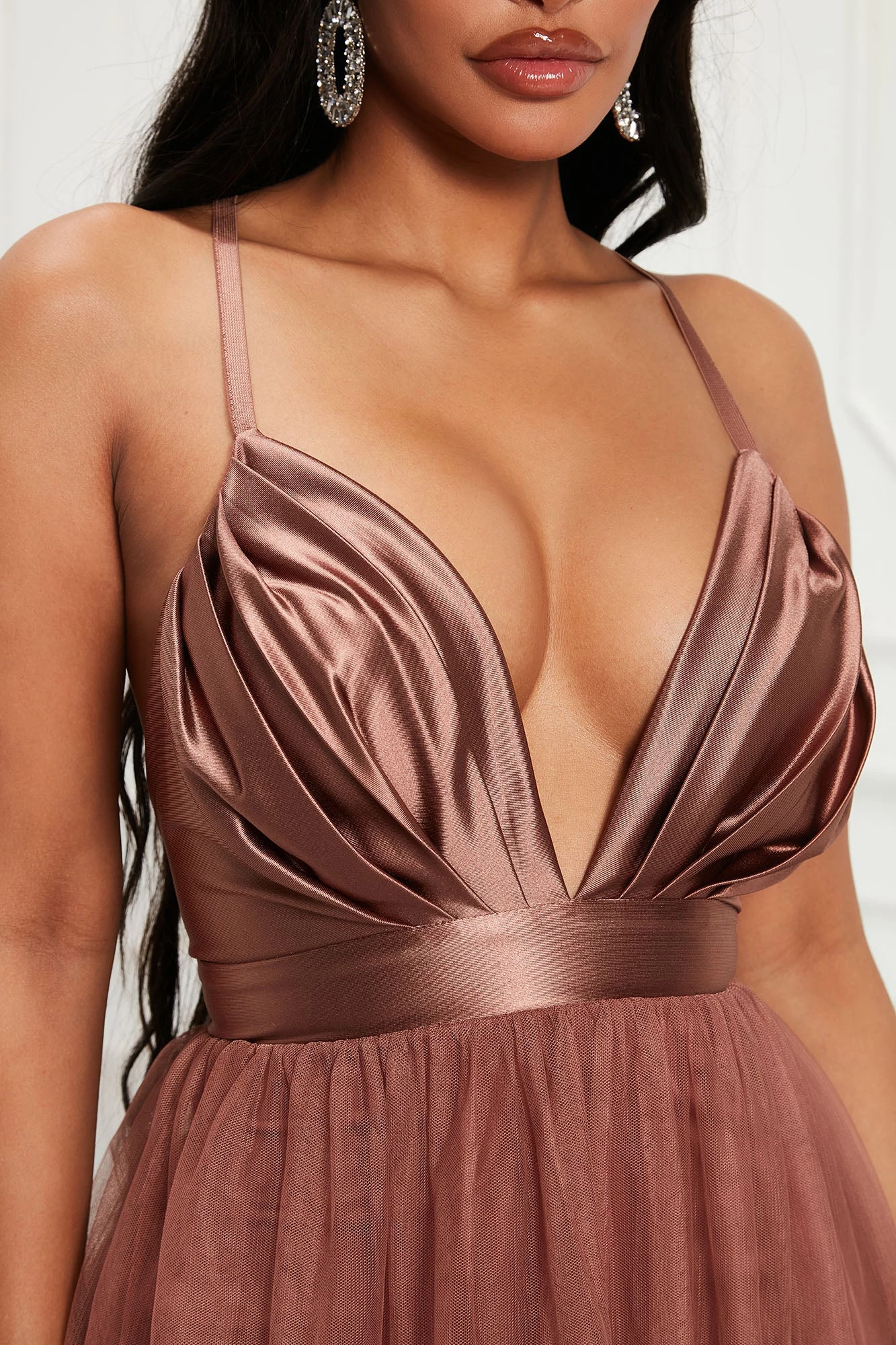Fashion Nova Julianna Tulle Maxi Dress - Mocha 4 Fashion Nova Julianna Tulle Maxi Dress - Mocha - Image 2