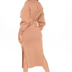 Fashion Nova Wrapped All Around Me Midi Sweater Dress - Taupe -fashion nova dresses Shop 10 06 20Studio2 MS ON 13 33 00 51 FL20H611 Taupe 10778 WG