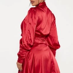 Fashion Nova Tall Only Love Satin Mini Dress - Red -fashion nova dresses Shop 10 06 22Studio4 KJ KP 09 51 25 8 HF22H377 Red P 5554 EH