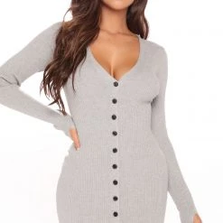 Fashion Nova Baby It's Cold Sweater Midi Dress - Heather Grey -fashion nova dresses Shop 10 07 20Studio2 MS SA 14 18 09 45 MD6211 HeatherGrey 11978 RG