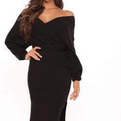 Fashion Nova Wrapped All Around Me Midi Sweater Dress - Black 11 Fashion Nova Wrapped All Around Me Midi Sweater Dress - Black -fashion nova dresses Shop 10 07 20Studio2 MS SA 14 26 49 47 FL20H611 Black 12035 EH