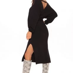 Fashion Nova Wrapped All Around Me Midi Sweater Dress - Black 12 Fashion Nova Wrapped All Around Me Midi Sweater Dress - Black -fashion nova dresses Shop 10 07 20Studio2 MS SA 14 27 22 47 FL20H611 Black 12040 EH