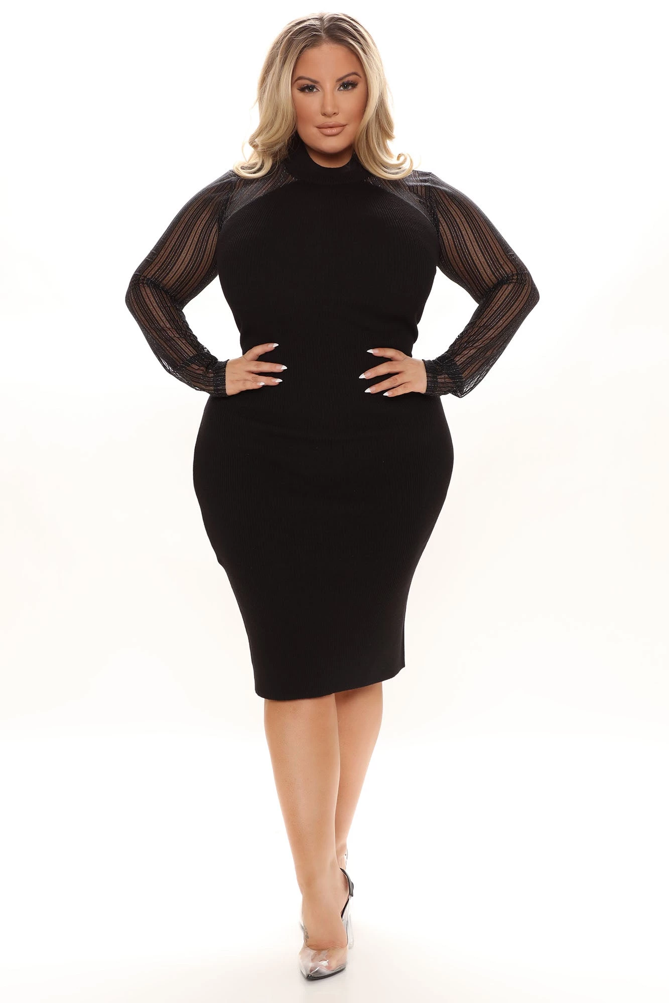 Fashion Nova Cierra Sweater Midi Dress - Black 8 Fashion Nova Cierra Sweater Midi Dress - Black - Image 6
