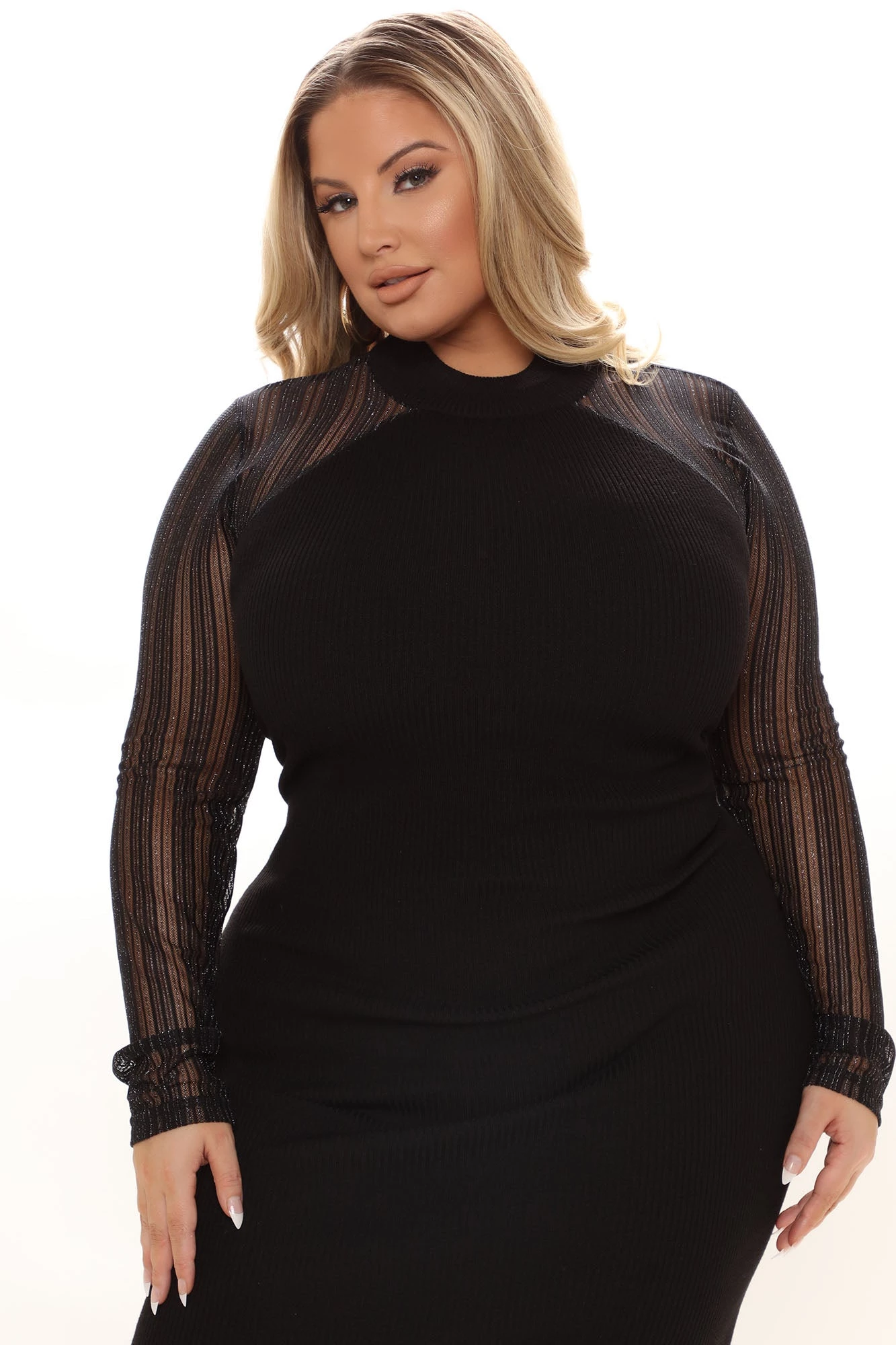 Fashion Nova Cierra Sweater Midi Dress - Black 9 Fashion Nova Cierra Sweater Midi Dress - Black - Image 7