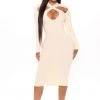 Fashion Nova Caught Looking Sweater Midi Dress - Cream -fashion nova dresses Shop 10 09 20Studio2 CE CP 13 37 07 34 1870FN Cream 1175 WG