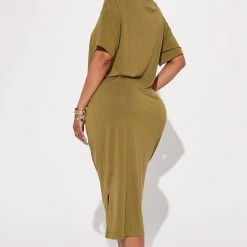 Fashion Nova Raina T-Shirt Dress - Olive -fashion nova dresses Shop 10 10 22Studio2 TH RA 13 55 03 16 DZ22G684 Olive P 4521 JB