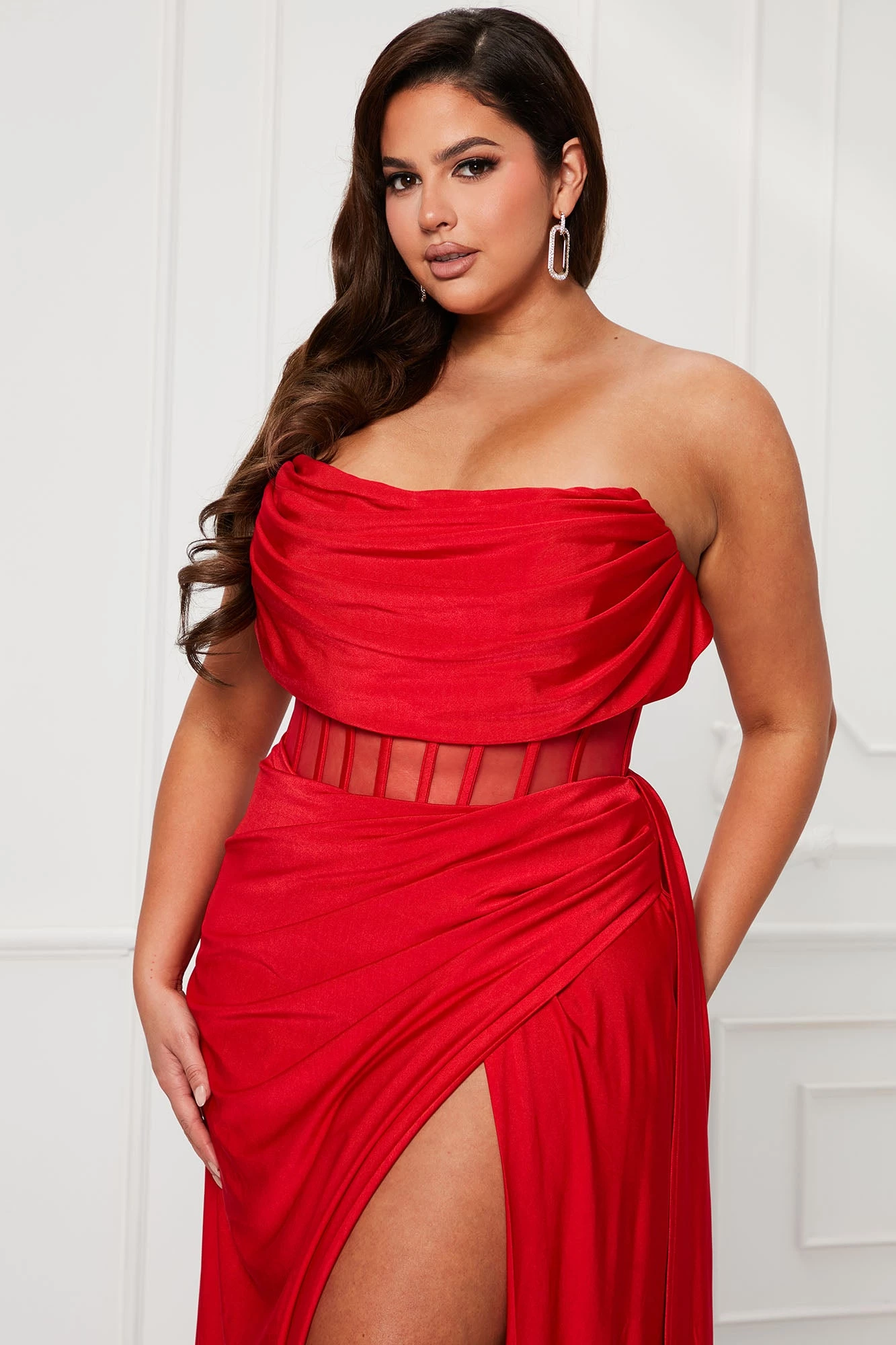 Fashion Nova Layla Corset Maxi Dress - Red 7 Fashion Nova Layla Corset Maxi Dress - Red - Image 5