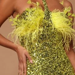 Fashion Nova Rylie Sequin Feather Halter Mini Dress - Chartreuse -fashion nova dresses Shop 10 10 22Studio7 ME KP 10 41 24 10 BCCDQ43942 Chartreuse 0079 EH