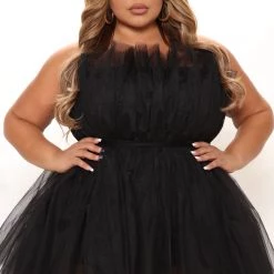 Fashion Nova Exclusive After Party Tulle Maxi Dress - Black -fashion nova dresses Shop 10 11 21Studio2 RT MJ 14 37 17 54 HGD3572 Black 0302 PLUS KS