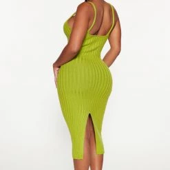 Fashion Nova Litzel Sweater Midi Dress - Green -fashion nova dresses Shop 10 12 22Studio3 KJ AC 13 40 41 27 DZ22F932 Green 0412 JB