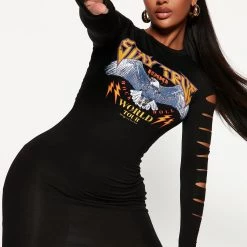 Fashion Nova Always Stay True Mini Dress - Black