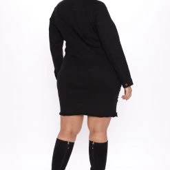 Fashion Nova Not Stressing Over You Denim Mini Dress - Black -fashion nova dresses Shop 10 13 20Studio3 RM TB 10 47 49 16 DS3213R Black 0636 PLUS RA