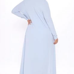 Fashion Nova Satisfied Ribbed Maxi Dress Set - Blue -fashion nova dresses Shop 10 13 20Studio3 RM TB 11 00 08 19 ST30001TD Blue 0677 PLUS JK