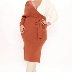 Fashion Nova Mona Colorblock Sweater Midi Dress - Rust/combo 16 Fashion Nova Mona Colorblock Sweater Midi Dress - Rust/combo -fashion nova dresses Shop 10 13 21Studio3 MS JH 13 34 45 41 ID4391FN Rustcombo 2199 PLUS WG