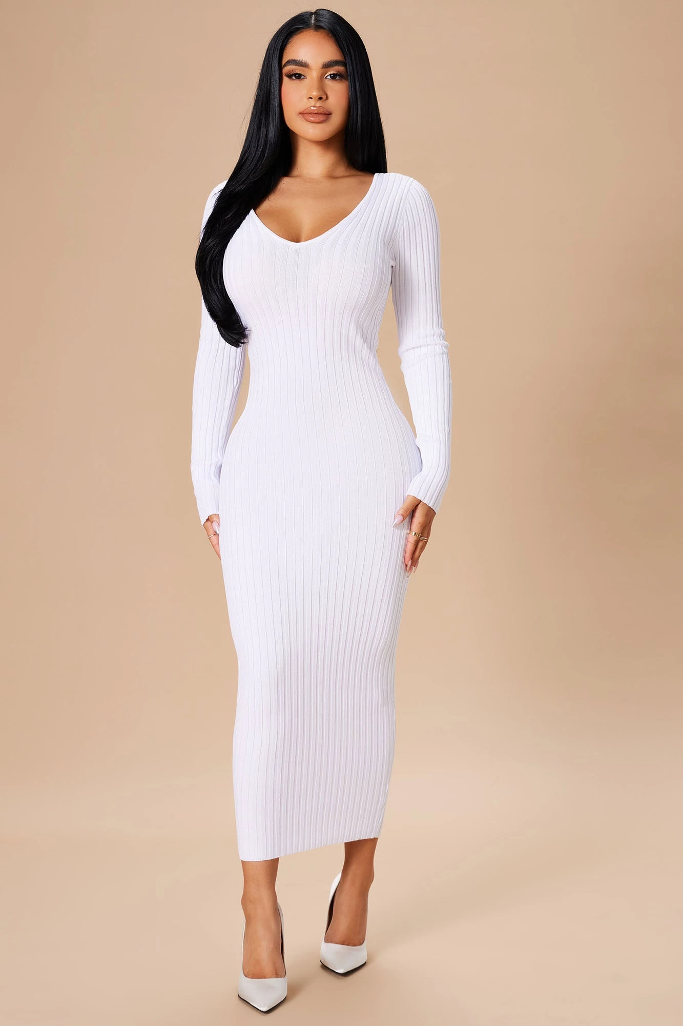 Fashion Nova Kallan Knit Dress - White 3 Fashion Nova Kallan Knit Dress - White