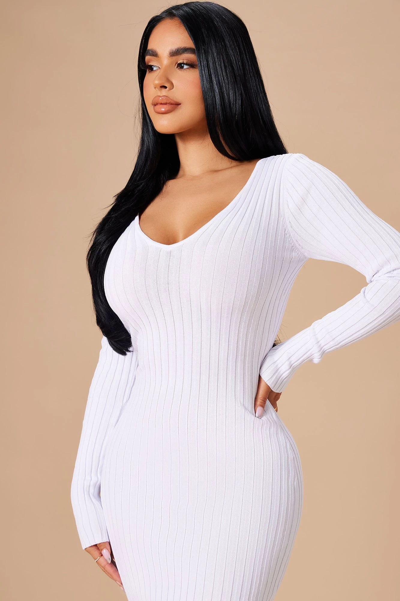 Fashion Nova Kallan Knit Dress - White 4 Fashion Nova Kallan Knit Dress - White - Image 2