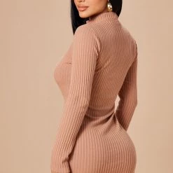 Fashion Nova Make A Move Mock Neck Mini Dress - Nude -fashion nova dresses Shop 10 14 22Studio7 ME RL 14 23 25 40 RD72197 Nude 1476 WG