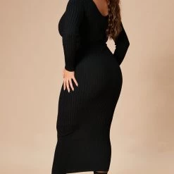 Fashion Nova Kallan Knit Dress - Black -fashion nova dresses Shop 10 17 22Studio7 KJ DJ 09 52 36 1 21449 Black 0079 PLUS JB