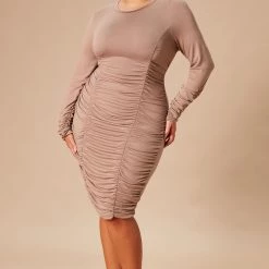 Fashion Nova Take Your Man Ruched Dress - Taupe 15 Fashion Nova Take Your Man Ruched Dress - Taupe -fashion nova dresses Shop 10 17 22Studio7 KJ DJ 10 08 56 6 JD41968L Taupe 0169 PLUS JB