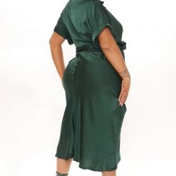 Fashion Nova Stuck In The City Satin Midi Dress - Hunter -fashion nova dresses Shop 10 19 21Studio1 CE RL 15 11 53 50 MD2628 Hunter 3158 PLUS MH