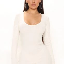 Fashion Nova Ramona Ribbed Midi Dress - Cream -fashion nova dresses Shop 10 19 21Studio2 SN KP14 35 58 49 RD44233L Cream 1475 KS