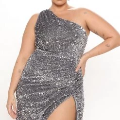 Fashion Nova Karli Sequin Maxi Dress - Silver -fashion nova dresses Shop 10 19 21Studio3 ME RL 16 25 24 65 FNT251 Silver 5141 PLUS KL