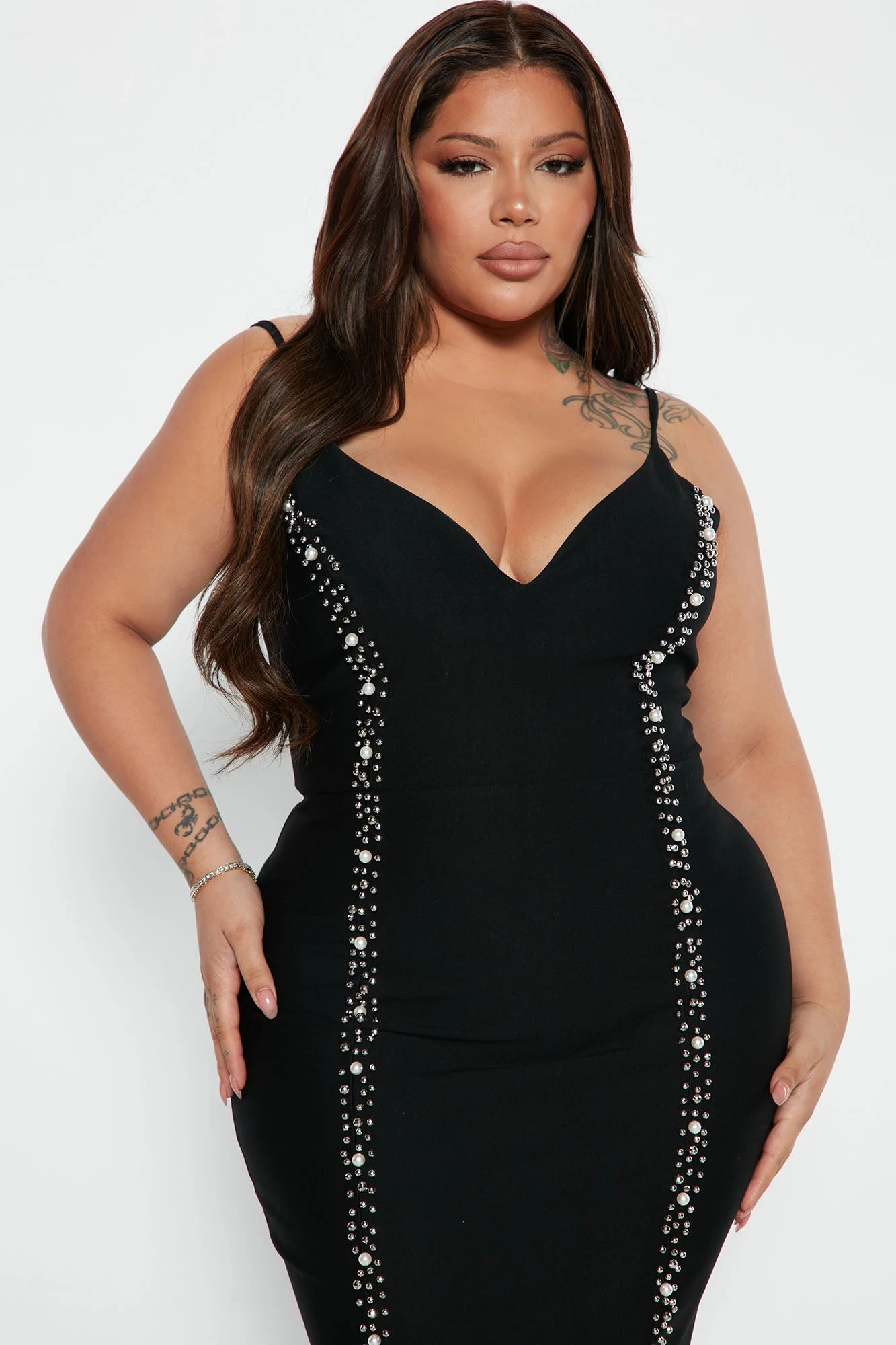 Fashion Nova Look My Way Embellished Midi Dress - Black - Image 5