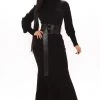 Fashion Nova Jessica Belted Sweater Maxi Dress - Black