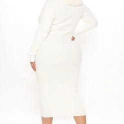 Fashion Nova Don't Be Faux Real Sweater Midi Dress - Cream -fashion nova dresses Shop 10 21 21Studio3 CE MJ 11 31 38 14 90920NK Cream 6014 PLUS EH
