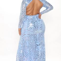 Fashion Nova You're Golden Sequin Maxi Dress - Blue -fashion nova dresses Shop 10 21 21Studio3 CE MJ 14 15 20 41 5363D Blue 6247 PLUS EH