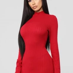 Fashion Nova Not Over You Yet Sweater Dress - Red -fashion nova dresses Shop 10 26 18 Studio 2 13 14 05 RD33751L Red0485 AB scaled