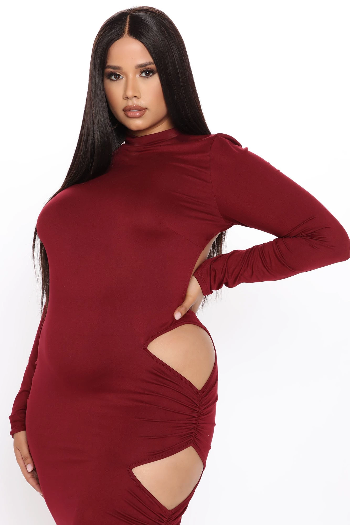 Fashion Nova Time Of Your Life Midi Dress - Wine 10 Fashion Nova Time Of Your Life Midi Dress - Wine - Image 8