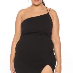 Fashion Nova A Careless Night Midi Dress - Black -fashion nova dresses Shop 10 28 20Studio3 RT SA 14 51 06 53 VD6963 Black 0543 PLUS JK