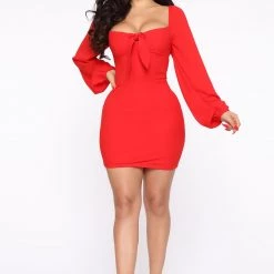 Fashion Nova Sweet Sayings Mini Dress - Red -fashion nova dresses Shop 10 30 19 Studio 2 MA LE 10 56 54 11 8136HD Red 4519 RA