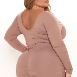 Fashion Nova Cami Ruched Midi Dress - Chocolate -fashion nova dresses Shop 11 01 21Studio2 SN RL 12 24 08 20 JD45245L Chocolate 5280 PLUS MH