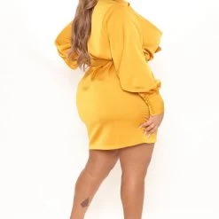Fashion Nova I'm The One Mini Dress - Mustard -fashion nova dresses Shop 11 01 21Studio2 SN RL 15 49 04 55 CJ3311A Mustard 5543 PLUS DC