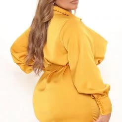 Fashion Nova I'm The One Mini Dress - Mustard -fashion nova dresses Shop 11 01 21Studio2 SN RL 15 49 06 55 CJ3311A Mustard 5545 PLUS DC