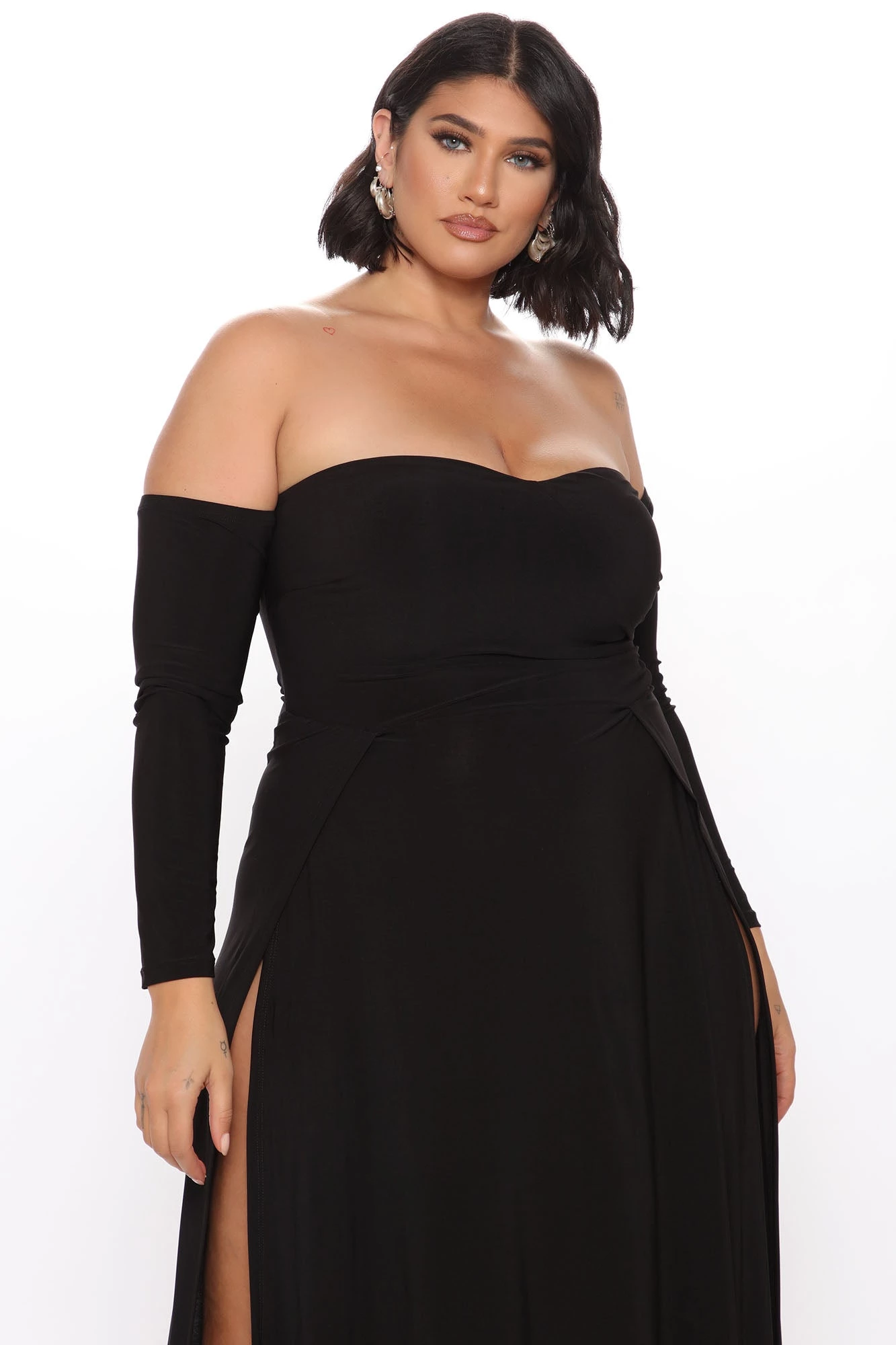 Fashion Nova Elegantly Fab Off Shoulder Maxi Dress - Black 11 Fashion Nova Elegantly Fab Off Shoulder Maxi Dress - Black - Image 9
