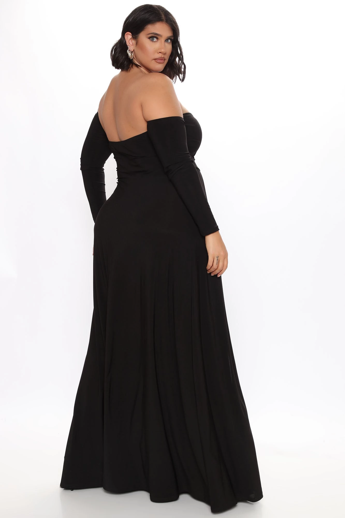 Fashion Nova Elegantly Fab Off Shoulder Maxi Dress - Black 12 Fashion Nova Elegantly Fab Off Shoulder Maxi Dress - Black - Image 10