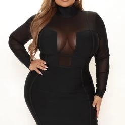 Fashion Nova Fun Night Out Bandage Mini Dress - Black -fashion nova dresses Shop 11 08 21Studio2 EF KP 10 39 57 5 LD644 Black 7108 PLUS MH